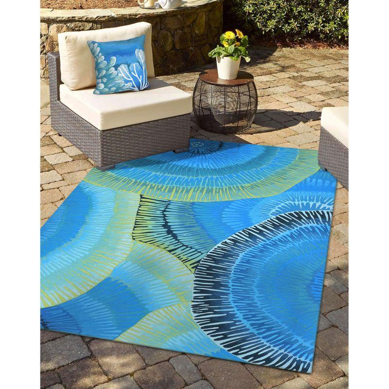 Blue Coastal Reef Indoor/Outdoor Square Pillow