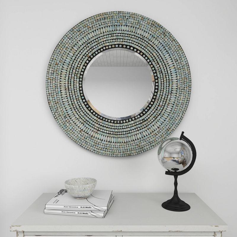 Wood Handmade Mosaic Wall Mirror - Olivia & May