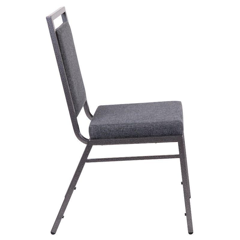 Dark Gray Fabric and Steel Stacking Banquet Chair