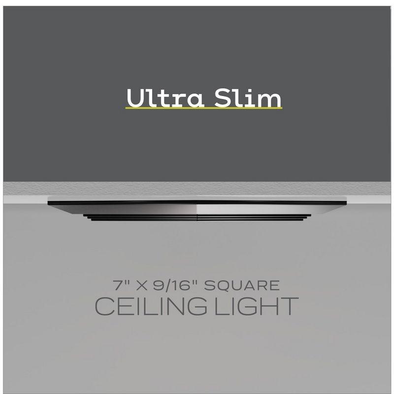 Next Glow Ultra Slim 7" Black LED Ceiling Light