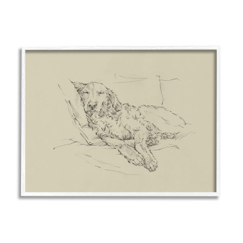 Stupell Industries " Peaceful Resting Labrador Dog Pencil Sketch Drawing " by Ethan Harper