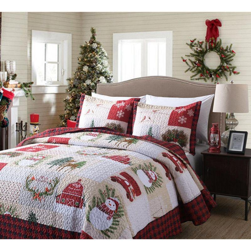 MarCielo Plaid Quilt Set