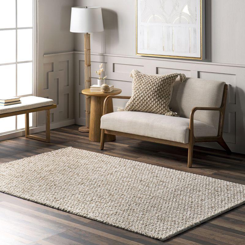 Nuloom Enida Casual Farmhouse Wool Blend Indoor Area Rug