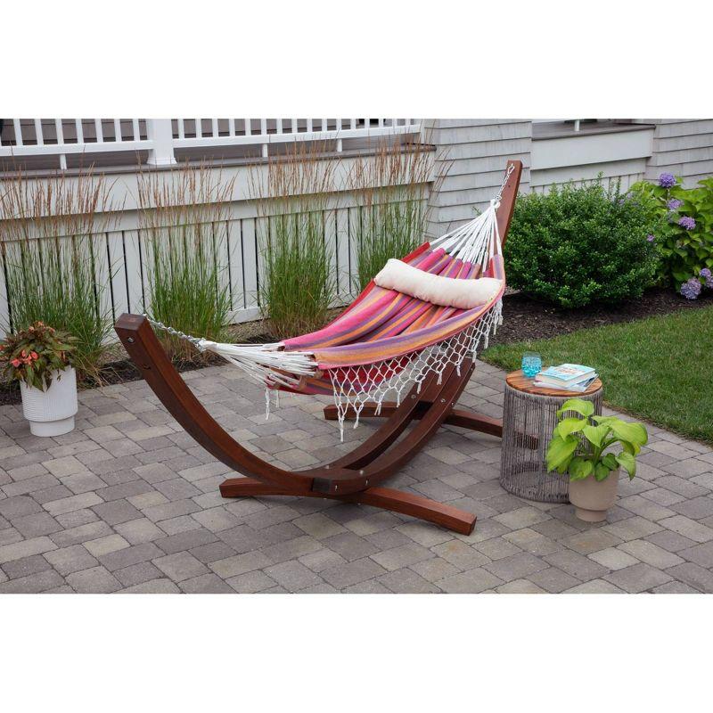 Hammock in a Bag Striped - Pink - Sol Living: Outdoor Double Swing, No Assembly, Waterproof