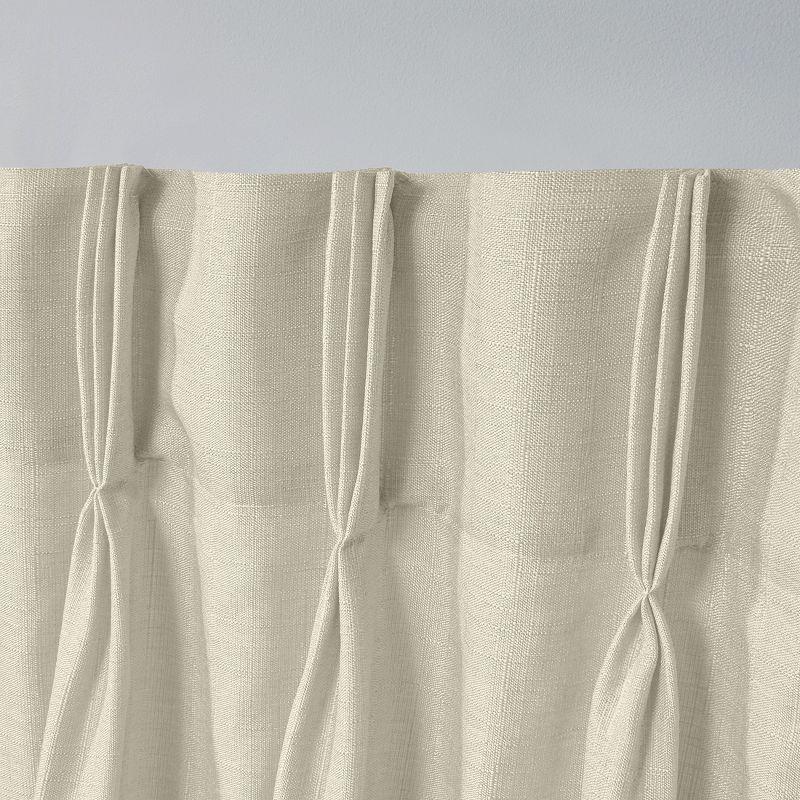 Amalgamated Textiles Loha Synthetic Solid Color Semi-Sheer Pinch Pleat Curtain Panels