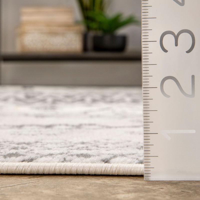 Nuloom Frances Moroccan 4x6 Indoor Area Rug for Living Room Bedroom Dining Room Kitchen, Light Grey/Ivory