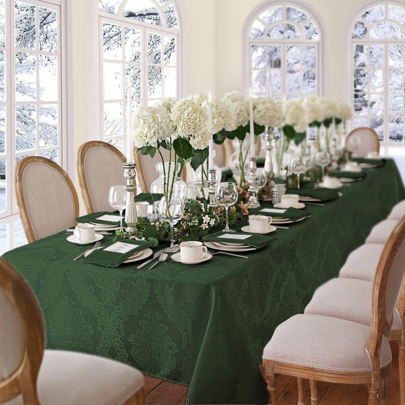 Elrene Barcelona Jacquard Damask Stain Resistant Tablecloth ~ Elrene Home Fashions