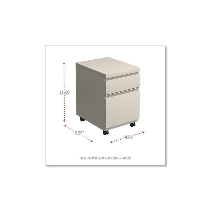 Putty Mobile Vertical 2-Drawer Lockable Steel Filing Cabinet