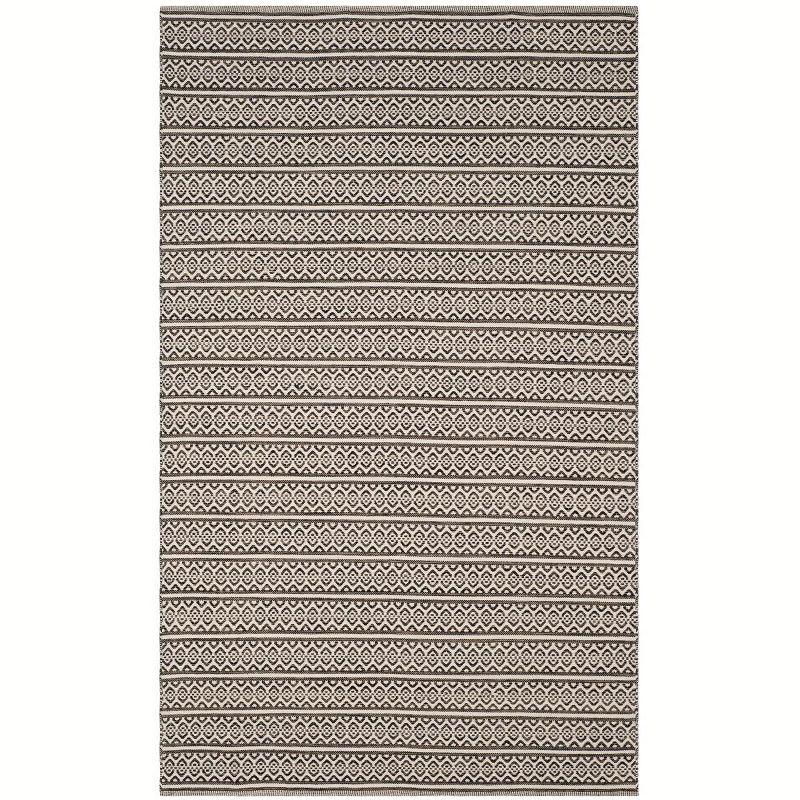 Montauk MTK341 Hand Woven Indoor Area Rug - Ivory/Black - 6'x9' - Safavieh.