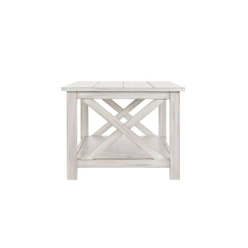 Jamestown Coffee Table White - Boraam: Farmhouse Style, MDF & Solid Wood, 90 Day Warranty