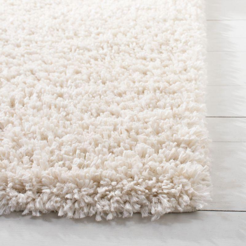 August Shag AUG200 Power Loomed Indoor Runner Rug - Ivory - 2'x11' - Safavieh