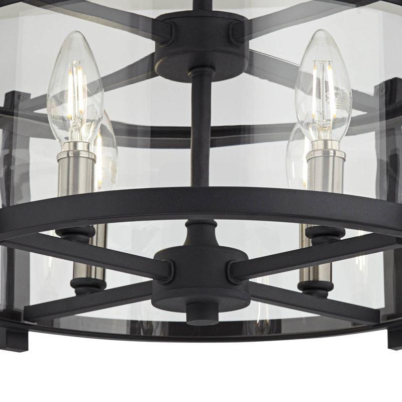 Generation Lighting Ethan 16 1/2" Iron and Glass Round Ceiling Light