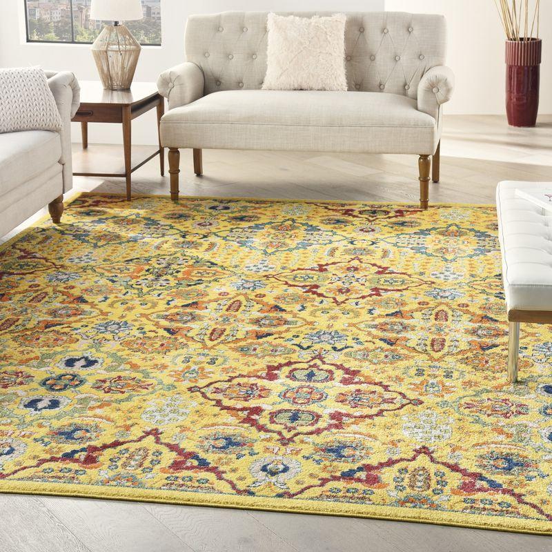 Nourison Allur Boho Indoor Area Rug Yellow Multicolor 7' x 10'