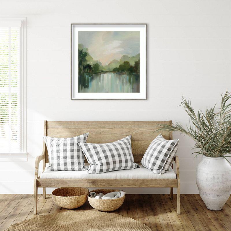 33"x33" Cool Spring Day by Silvia Vassileva Wood Framed Wall Art Print Silver - Amanti Art