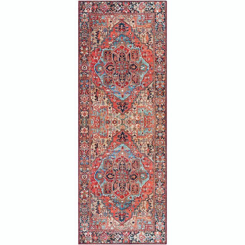 Mark & Day Manche 2'6"x7'6" Runner Woven Indoor Area Rugs Bright Red/Navy/Wheat/Ice Blue/Grass Green/Ivory