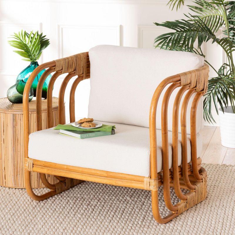 bali & pari Corsa Modern Bohemian Natural Rattan Arm Chair