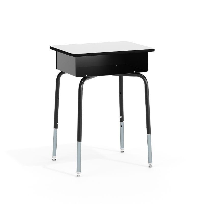 Flash Furniture Goddard Height-Adjustable Open Front Student Desk with Metal Book Box