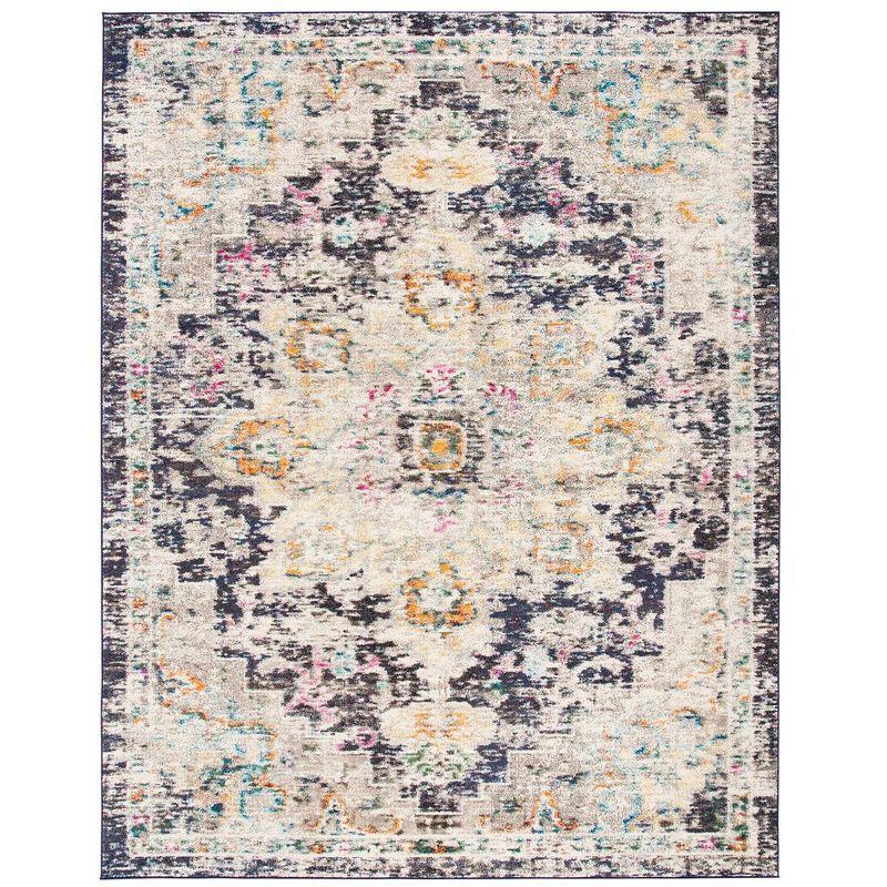 Madison MAD473 Power Loomed Indoor Area Rug - Black/Gold - 8'x10' - Safavieh