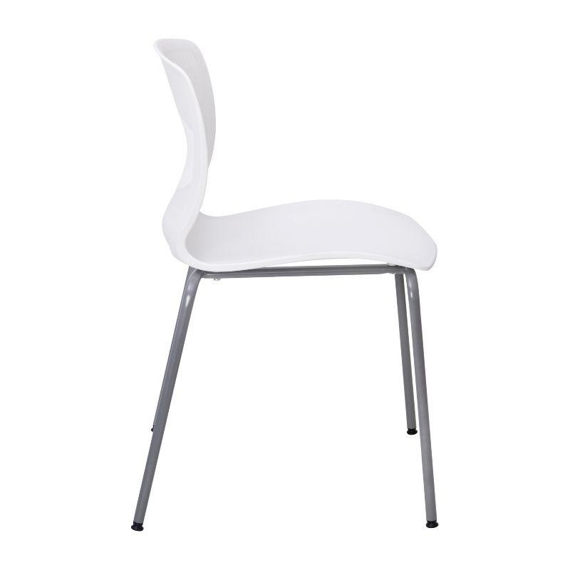 Hercules Series Commercial 770 LB. Capacity Plastic Stack Chair with Lumbar Support