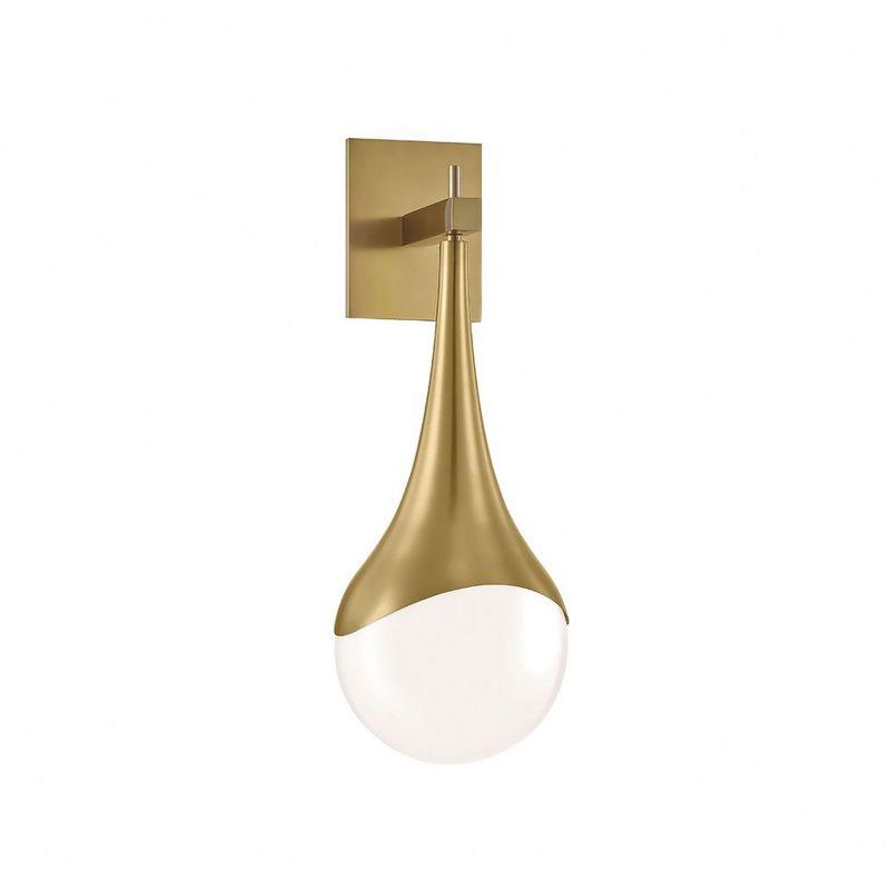 Algiers Single Light Glass Steel Dimmable Armed Sconce