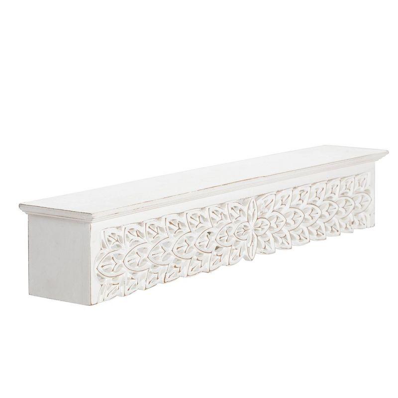 30" Gaudin Decorative Shelf White - Brewster: Modern Style MDF Floating Wall Shelf, No Assembly Required