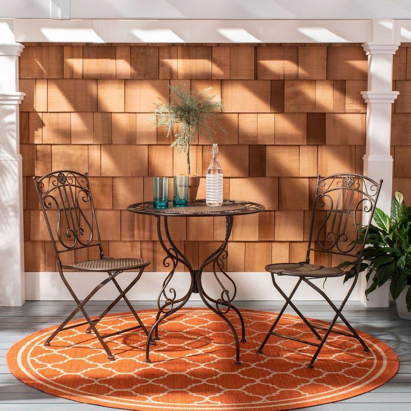 Semly Unearthed Rust 3-Piece Iron Outdoor Bistro Set