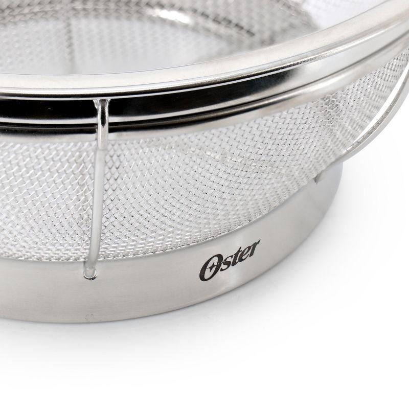 Oster Baldwyn 2 Piece 11 inch and 8.75 Inch Round Stainless Steel Mesh Colander Set