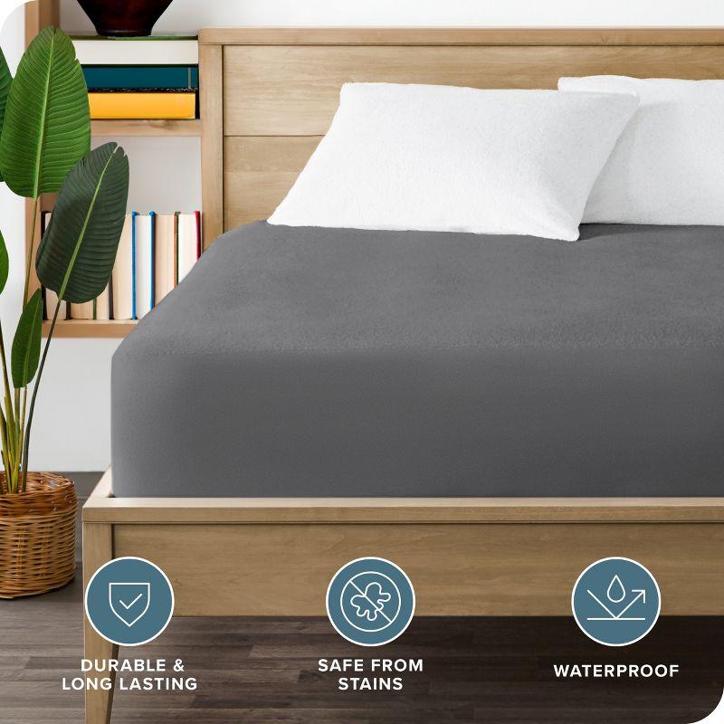 Breathable Waterproof Grey Twin XL Mattress Protector by Bare Home