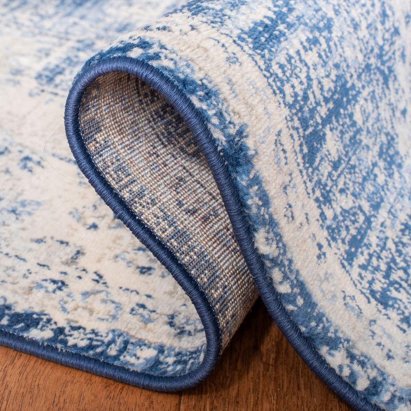 Brentwood BNT865 Power Loomed Indoor Area Rug - Ivory/Navy - 6'x9' - Safavieh