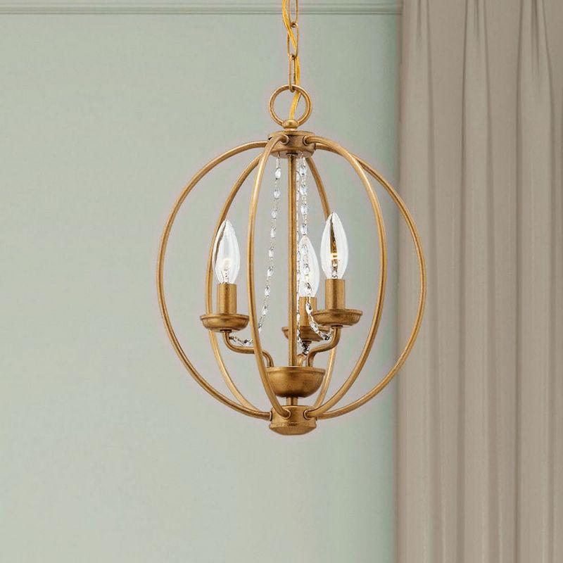 Livex Lighting Arabella 3 - Light Chandelier in  Antique Gold Leaf