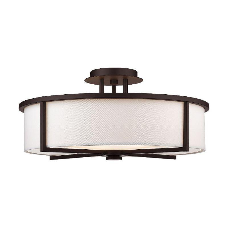 Livex Lighting Wesley 4 - Light Semi-Flush Mount in  Bronze