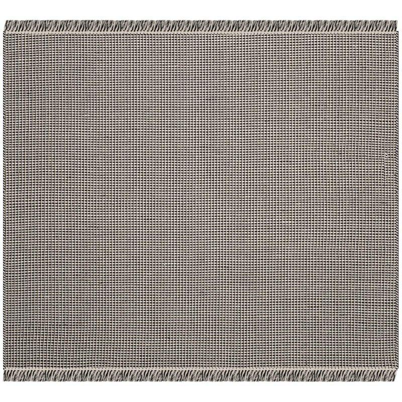 Montauk MTK340 Hand Woven Indoor Area Rug - Ivory/Black - 6'x6' - Safavieh