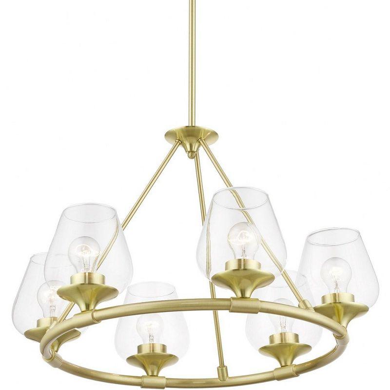 Livex Lighting Willow 6 - Light Chandelier in  Satin Brass