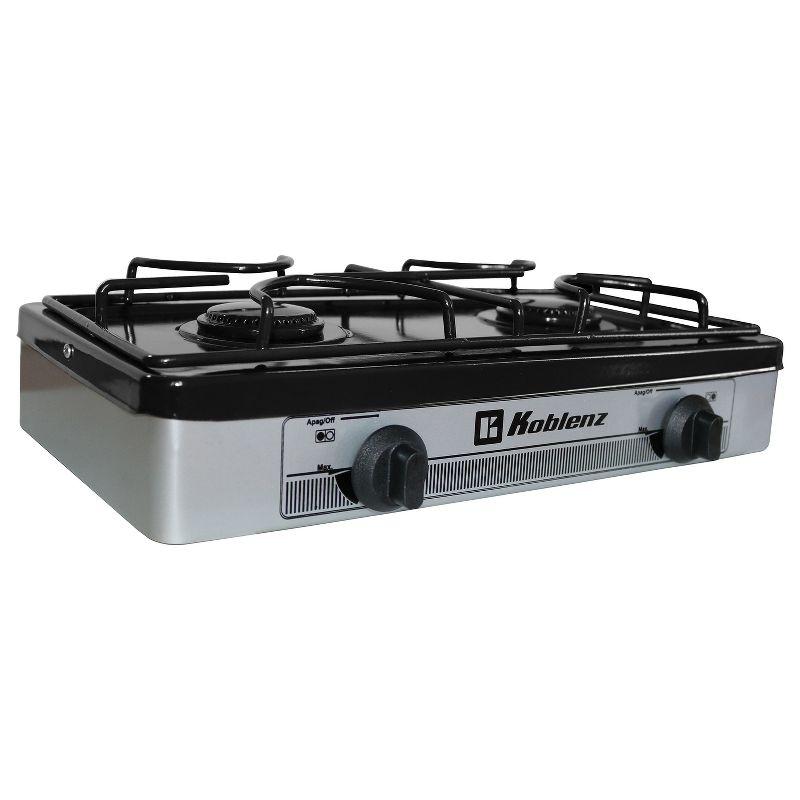 Koblenz Silver Stainless Steel 2-Burner Gas Stove