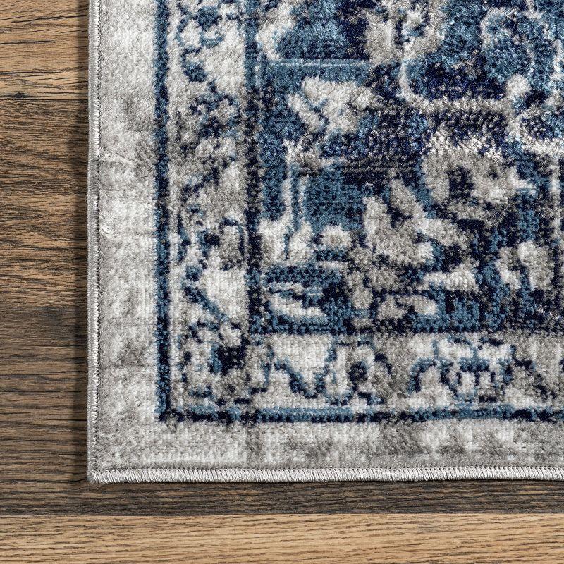 Nuloom Maryanne Geometric 7x9 Indoor Area Rug for Living Room Bedroom Dining Room Kitchen, Blue/Ivory