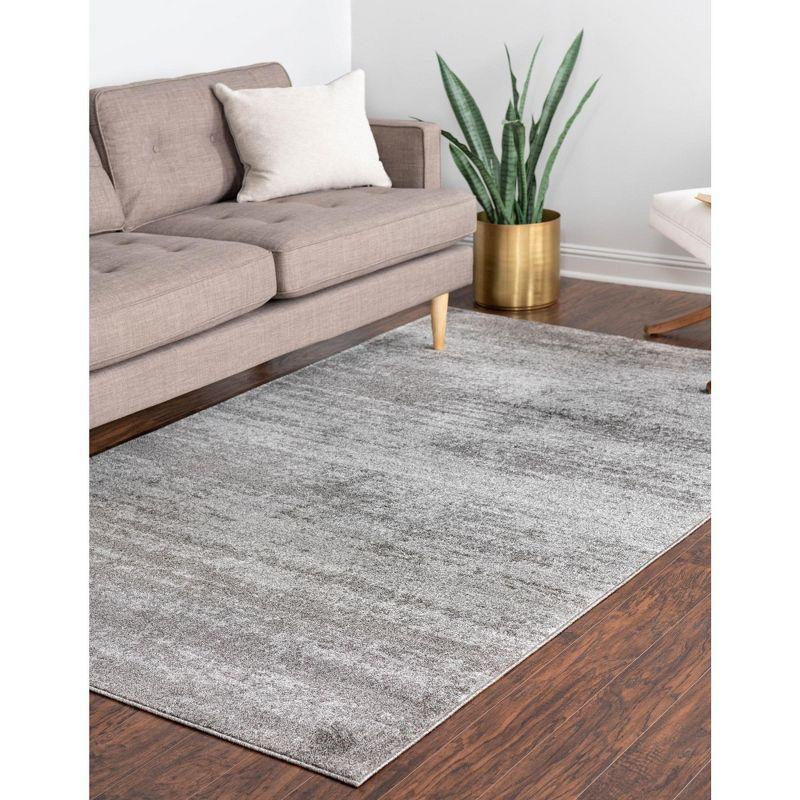 Unique Loom Del Mar Collection Area Rug - Lucille (9'  x 12' Rectangle Gray/Ivory)