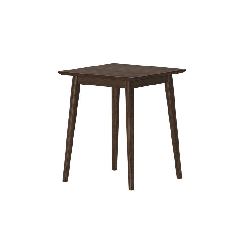 Plank+Beam Mid Century Modern Square Side Table, Couch Side Table, Small End Table For Office Space, Wooden Accent Table, Walnut