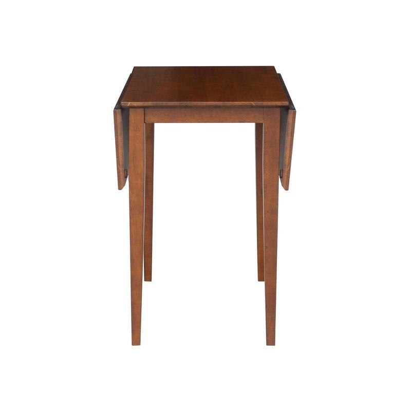 Tate Drop Dining Table Espresso - International Concepts: Hardwood, Dual 9" Leaves, Seats 4