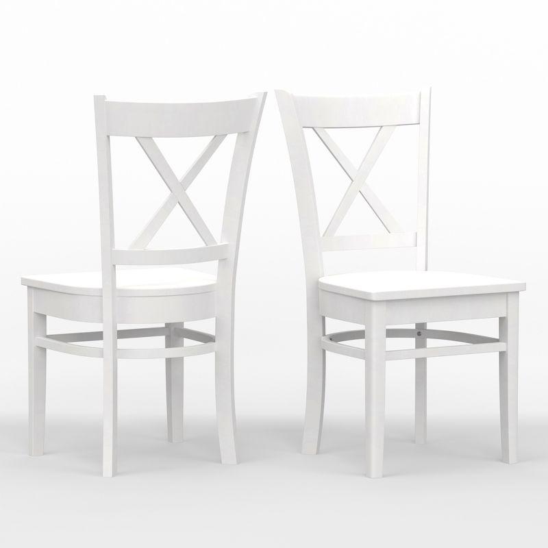 Glenwillow Home Cross Back Solid Wood Dining Chairs (Set of 2)