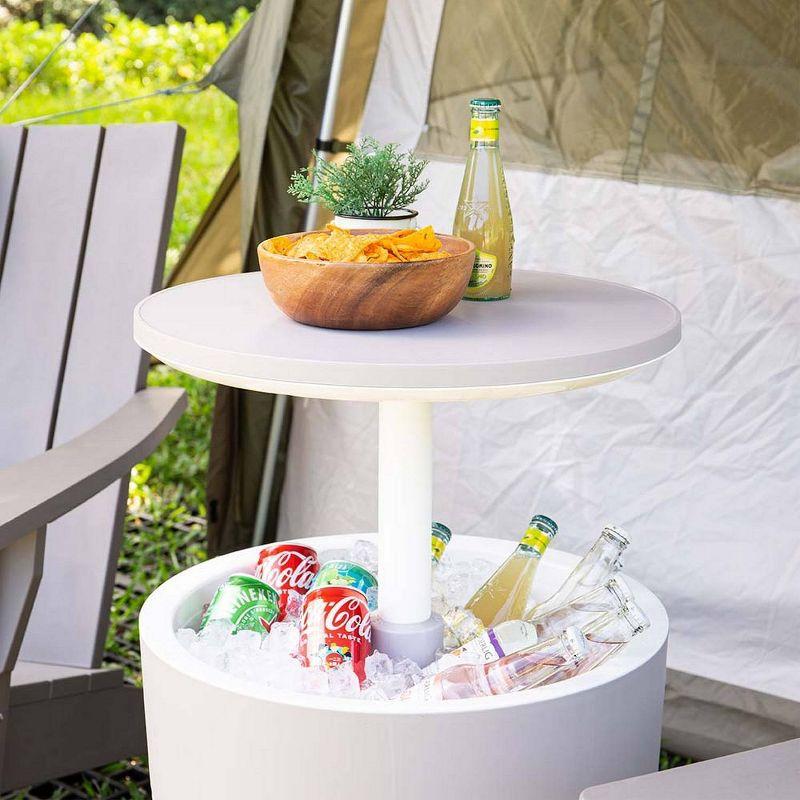 Cancun Resin Outdoor 2-In-1 Side Table and Cooler