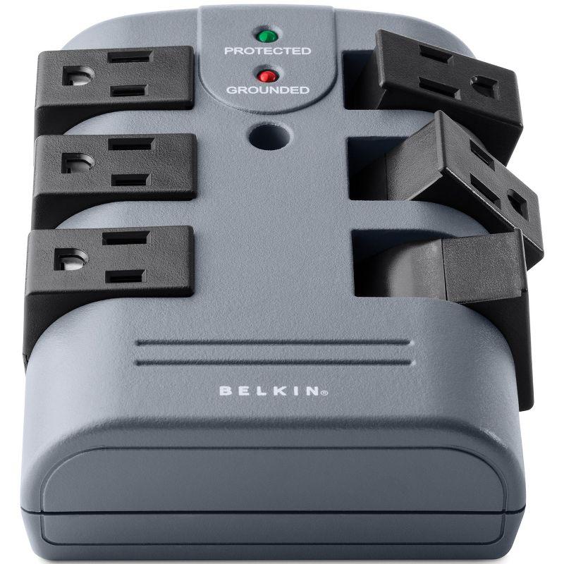 6-Outlet Pivot Plug Surge Protector Wall Mounted Power Strip