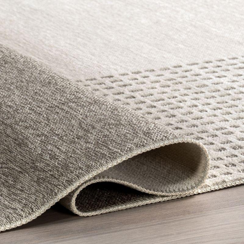 Nuloom Kirby Plaid Pet Friendly Premium Reversible Machine Washable Area Rug, 3' 3" x 5', Cream