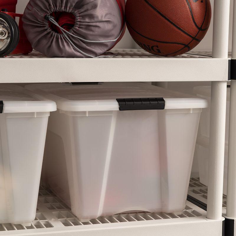 53qt Plastic Storage Bins with Lids and Secure Latching Buckles - 6 Pack