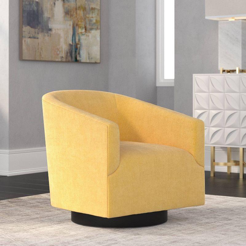 Donovan Upholstered Swivel Barrel Chair