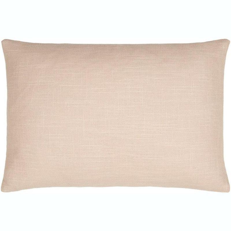 Laria 13"H x 20"W Tan Cotton Lumbar Pillow Cover