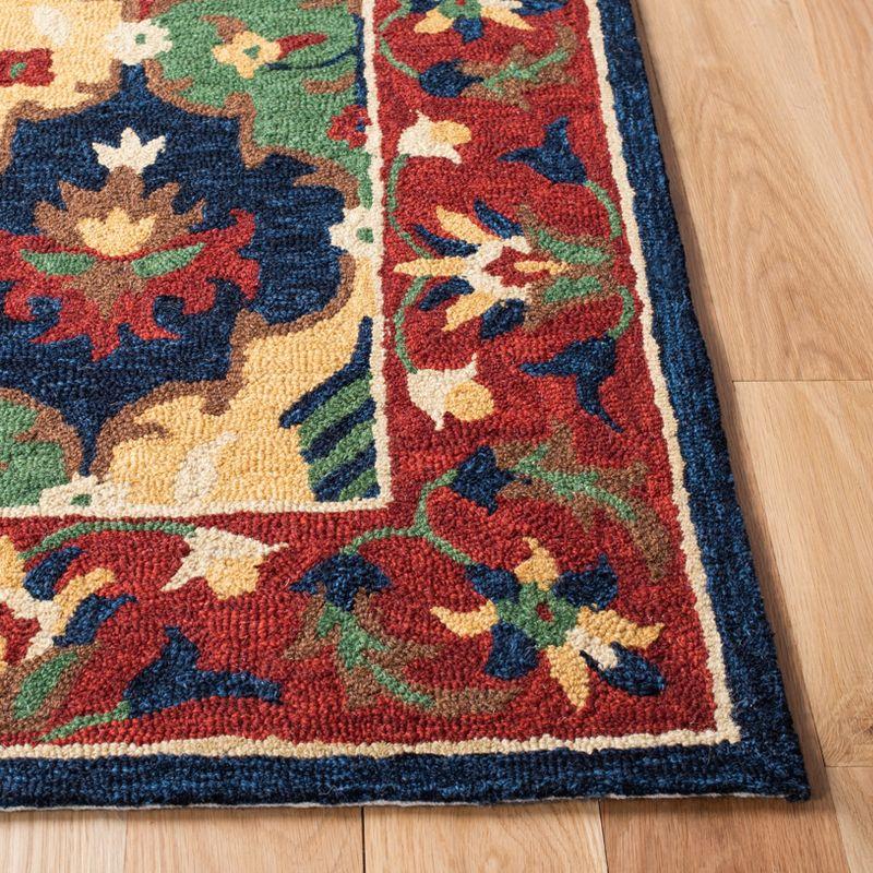 Elegant Heritage Red Wool 6' x 9' Hand-Tufted Area Rug