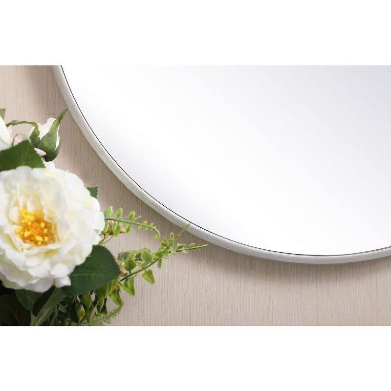 Elegant Lighting Metal frame round mirror 21 inch in Silver