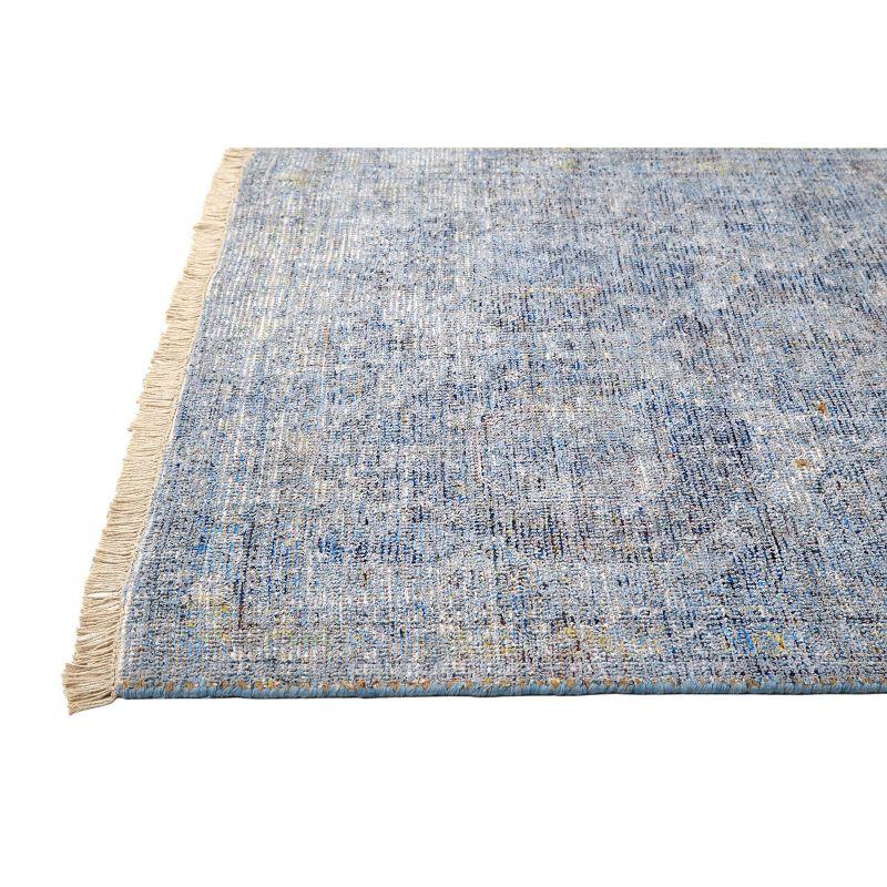 Caldwell Transitional Distressed Blue/Ivory Area Rug