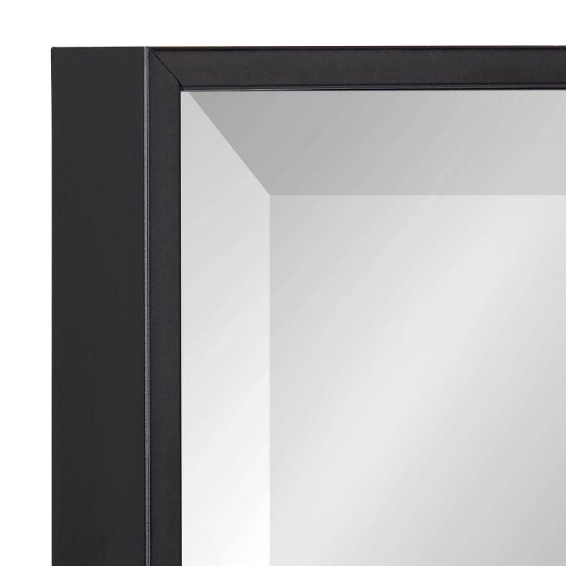 24.7" x 36.7" Rhodes Rectangle Wall Mirror Black - Kate & Laurel All Things Decor