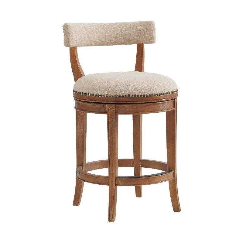 Hanover Solid Rubber Wood Swivel Counter And Bar Stool